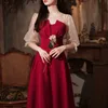 Французские элегантные платья миди, корейская мода, вечернее платье, женские свадебные винтажные сарафаны для женщин, летний шик 220317
