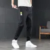 Pantaloni da uomo Autunno Inverno Cotone Moda Elastico in vita Baggy Thick Cargo Casual Stile coreano Piedi legati Harem 220826