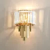 ウォールランプ高級クリスタルゴールドベッドベッドサイドランプニュースコンのリビングルーム装飾ライト備品家の装飾パーラー壁ライト