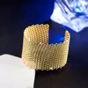 Bangle Fnixtar Top Quality Big Fashion Jewelry Gold Color Open Cuff Adjustable Bracelets For Women Party's AccessoriesBangle