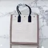 High Quality Fashion Linen Handbags Beach Bag Canvas Bags Letter Printing Fastener Inner Zipper Luxury Travel High-Capacity Shopping tote bag