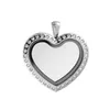 Collane con ciondolo Magnete in acciaio inossidabile con cerniera 30mm Medaglione a forma di cuore per ciondoli galleggianti personalizzati Keepsake Xmas GiftPendant