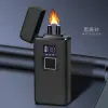 Real Fingerprint Lighter Luxury Big Arc Plasma USB 4 in 1 Smart Display Charge Flame Lighter Friends Gifts Torch