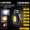 Mini Camping Light светодиодный фонарик фонарь USB Зарядка Cob Chob Chchain Work Light Floodlight с сильным магнитом IP64 Водонепроницаемые фонарики цепи клавиш