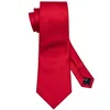 Conjunto de corbata para hombre, seda Floral roja para fiesta de boda, corbata, pañuelo, corbata, Ls-5198 de moda