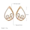 Dangle & Chandelier Kinel 2022 Trend Earrings 585 Rose Gold Micro Wax Inlay Natural Zircon Hollow Flower Drop For Women Vintage JewelryDangl
