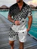 Herrspårar för män Summer Fashion Outfit 3D HD Dynamisk trycktröja Shorts Mjuk andningsbar hög kvalitet