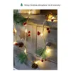 Строки гирлянда сказочные светильники батарея питания 6,6 фута красная ягода для домашней рождественской елки Рождественская рождественская отделка