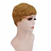 Pixie Short Cut Crind Human Hair Wigs Натуральный черный цвет безрассудный парики, бразильские remy none кружево для женщин с полной машиной, сделанная Wig9134455