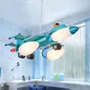Pendantlampor Creative Cartoon Airplane LED Chandelier Används för sovrum hängande lampor barn flygplan lampa belysning fixturesspendant