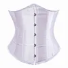 Waist and Abdominal Shapewear Women Gothic Sexy Satin Underbust Corset Bustier Cincher Slimming Body Shaper Corselete Lingerie Plus Size Party Clubwear 0719