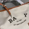 Canvas Tote Bag Dames Schoudertassen Boodschappentas Stevige Messenger Totes met grote capaciteit Interieur Ritsvak Echt lederen handvatten Magnetische gesp