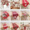 Christmas Table Runner 33*180cm/13*71 inch Polyester Cotton Fabric Dining Tables Wedding Party Snow Man Elk Floral Soft Tablecloth Decorati