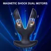 Eletric Shock Vibrator Dilator Opening Butt Expander Silicone Anal Plug G-spot Prostate Massager Dildo sexy Toys for Men Gay Beauty Items