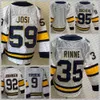 59 Roman Josi 95 Matt Duchene Hokey Forması Özel Nashville Predators 92 Ryan Johansen 9 Filip Forsberg Juuse Saros Colton Sissons Cody Glass Tyson Barrie Cal Foote