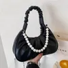 Kobiety Łańcuch Torby Na Ramię Projektant Fioletowe Folds Cloud Parm Prom Pearl Totes Lady Crossbody Torby Skórzane Torebki Messenger