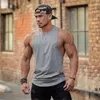 Gym Warriors merk kleding bodybuilding mouwloze onderhemd fitness heren spiervest zomer vaste katoenen tanktop mannen tanktop 220527