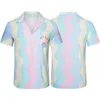 22ss Designer herr casablanc skjorta Hawaii Floral Casual Shirts klänning skjorta tryckmönster camicia unisex button up hemd 3XL