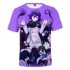 T-shirts pour hommes imprimer Kokichi Ouma t-shirt été hommes femmes hauts à la mode Harajuku t-shirts garçons/filles dessin animé jeu Danganronpa 3d t-shirt