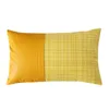 Cushion/Decorative Pillow Modern Plaid Nordic Stitching Leather Pillowcases Cotton Caramel Brown Cushion Cover 50x50 S Pillows WholesaleCush