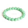 Bracelets de charme Green Green Africano Jade Biades Mulher Moda de qualidade Round Stone Yoga Mala Chalcedony Bangles feme Summer JewelryCharm Int