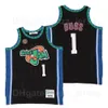 Moive Space Jam Tune Squad Looney 2 Daffy Duck Jerseys Man 1 Bugs Bunny Basketball Zwart White Green Team Color Hip Hip Ademende Hiphop voor sportfans Hoge kwaliteit