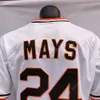 Willie Mays Jersey Vintage Retro Hall of Fame Patch 1951 Cream Gray Orange White Salute to Service Pullover