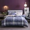 Bedding Sets Grid Pink Impresso Plaid Stripe Dot Leopard Capa Conjunto de tampa de edredão adulto lençóis e travesseiros