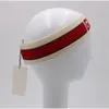 Fashion sports headbands Luxury brand men's and women's hair elastic woven jacquard brand headbands
