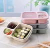 Wheat Straw Lunch Box Microwave Bento Boxs Packaging Dinner Service Quality Health Natural Student Portable Food Storage GCB14985