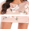 Summer Dresses for Pregnant Women Maternity Printed Pregnancy Elegant Slim Short Sleeve Office Sexy Clothing 220419