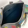 2022 Дизайнерская Duffel Tote Bag Crossbody 601294 Психоделический черный бостонский багаж Большой кожаный путь