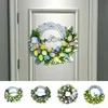 Decorative Flowers & Wreaths Easter Wreath Door Hanging Decor Spring Egg Chicken Butterfly Garland Home Gadern Party Flower RingDecorative W