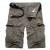 Pantaloncini da uomo Camouflage Camo Cargo Uomo Uomo Casual Uomo Allentato Lavoro Uomo Pantaloni corti militari Plus Size 29-40 W220426