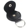 Keychains Fashion Leather Metal Keychain Picks Holder Plectrums Bag Case Key Hang Buckle Man Ring High-end Guita Cool Enek22