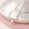 Catene minimalista in argento sterling 925 personalità collana in corno di alce moda zircone squisita catena clavicola per fidanzata catene regalo