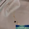 Collier éventail en diamant micro-incrusté pendentif coréen en acier au titane chaîne de clavicule européenne et américaine réglable accessoires de collier de style mondain