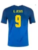 Brasil Neres Coutinho Soccer Jersey 2021 2022 2023 Camiseta de Futebol Brazils G.Jesus Firmino 22 23 Football Shirt