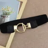 Belts Woman Belt Dress Decorate Simple Sleeve Elastic Girdle Gold Buckle Wide Body Pasek Cinturon MujerBelts Forb22