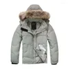 Men Parkas 2022 Men Jacket Duck Winter Warm Coat Raccoon Fur impermeável Jackets Capuzes Casacos de moda Phin22