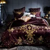 1000tc coton égyptien hommage soyeux luxe ensemble De literie reine King Size ensemble De draps ajusté Parrure De Lit Ropa Cama