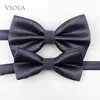 Solid Parent-child Bowtie Set Men Women Kids Colorful Butterfly Satin Party Dinner Wedding Burgundy Red Bow Tie Accessory