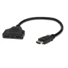 HD HDMI-kabel 1080P V1.4 2 Dual Port Y Splitter-kompatibel Splitter En ingång till två utgångar Adapter för Playstation TV Camera Convert