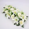 Decorative Flowers & Wreaths Artificial Rose Lily Wedding Decoration Row Of Road Lead Archway Flower Gate T Stage Layout Welcome Area Backgr