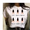 Gold Nail Art T Shirt Women Female Summer Tops Fashion Short Sleeve 90s Girls Cute Graphic T-shirt