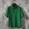 Summer New Classic Mens Polo Shirts Cotton Soft Short Sleeve Polo Shirts Black White Yellow Green 4XL 5XL G220512