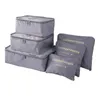 Storage Bags 6Pcs/Set Practical Travel Packing Pouch Zipper Design Space Saving Convenient Luggage Cubes SetStorage