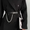 Bälten enkla mode kvinnors pärlhänge bälte för med kjol midje dekoration tröja kollo katjon mångsidig kostym pantbälten förb22