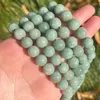 Inne naturalne Myanmar Chalcedony Stone Beads Zielone okrągłe luźne jadei