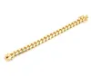 10mm Mens Miami Cuban Link Pulseira Colares Conjunto de Corrente Banhado a Ouro 18k